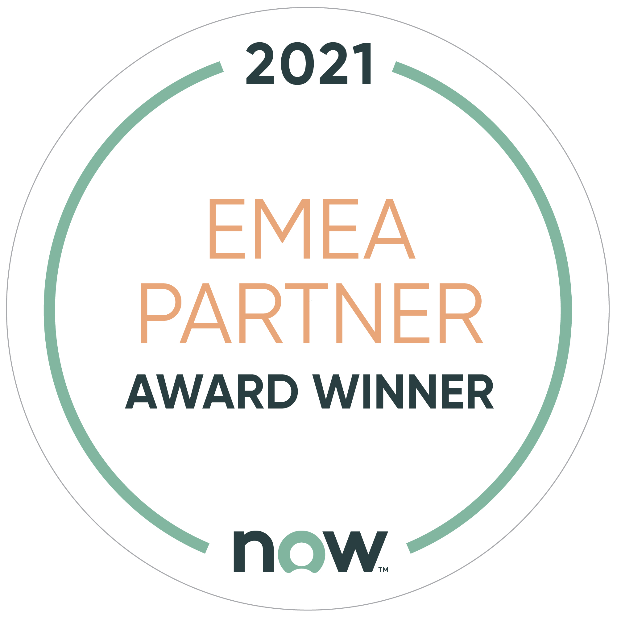 ServiceNow 2021 EMEA Partner Award Winner