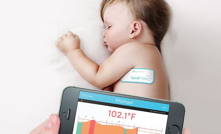 The TempTraq smart, wearable thermometer.